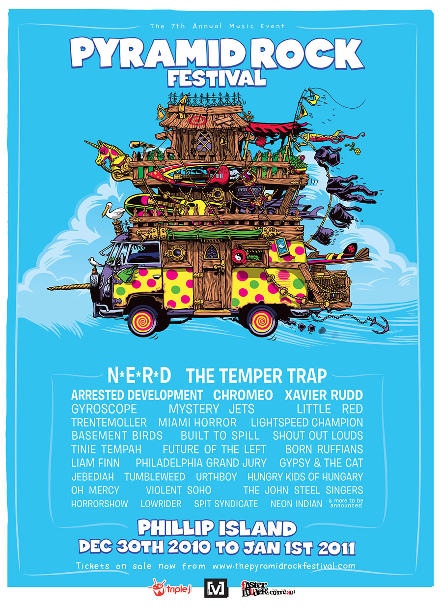 Pyramid Rock Festival - Trademark and festival poster on 